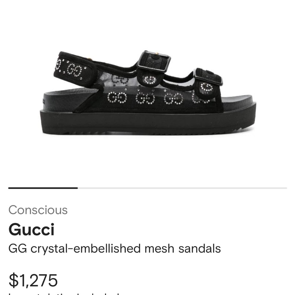 Gucci Crystal Sandals